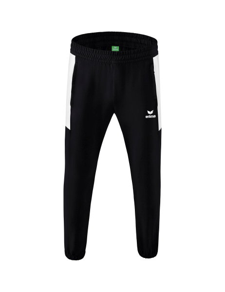 Erima Trainingshose (Präsentation) Team lang (100% Polyester, leicht, moderner schmaler Schnitt) schwarz/weiss Herren